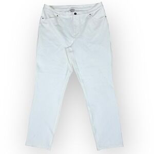 Chicos White‎ Jeans 2.5R 36x28 Women's Soft Stretch Straight Leg High Rise